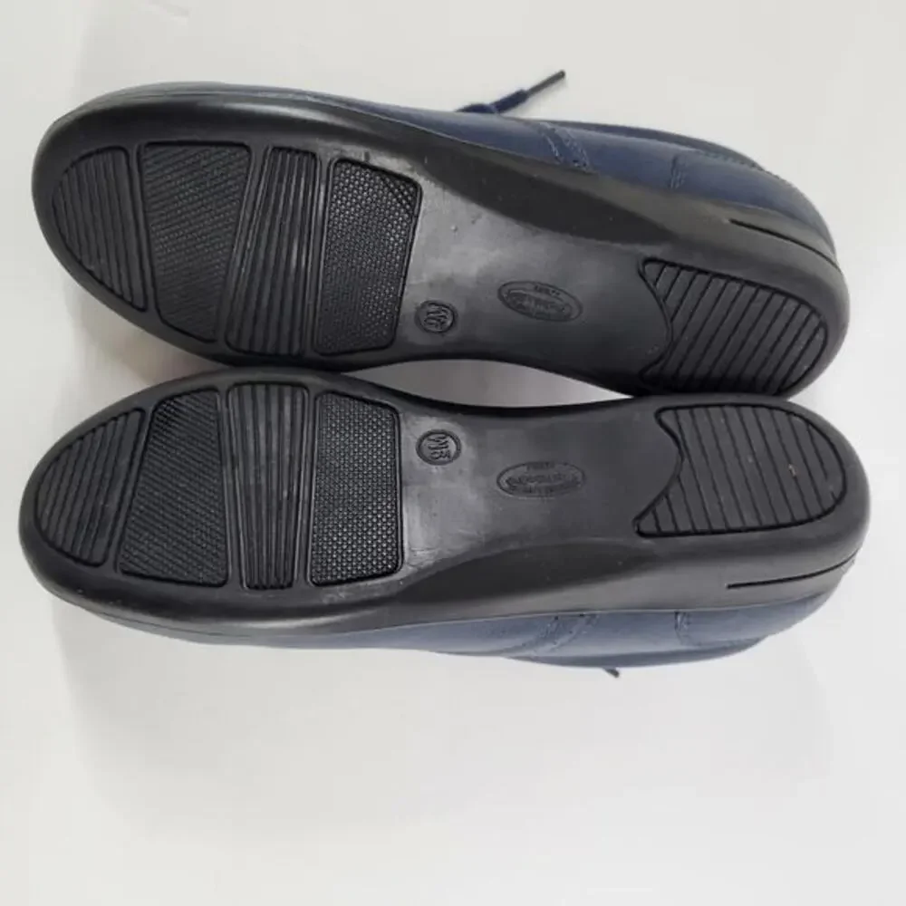 Womens Dr. Scholls Lace Up Shoes 9 M Double Air Pillow Insoles Comfort Navy Blue